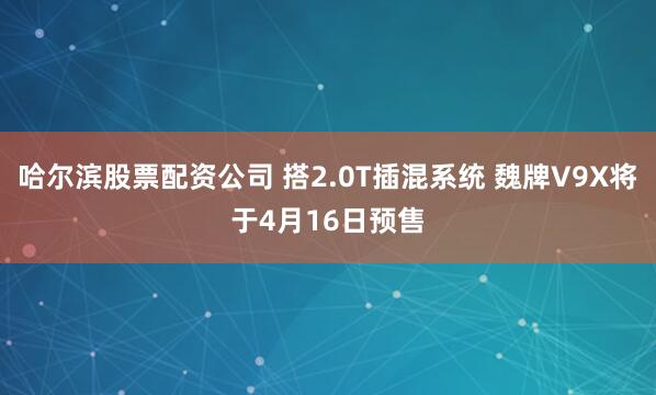 哈尔滨股票配资公司 搭2.0T插混系统 魏牌V9X将于4月16日预售